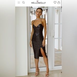 Hello Molly Black Sequin Dress